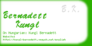 bernadett kungl business card